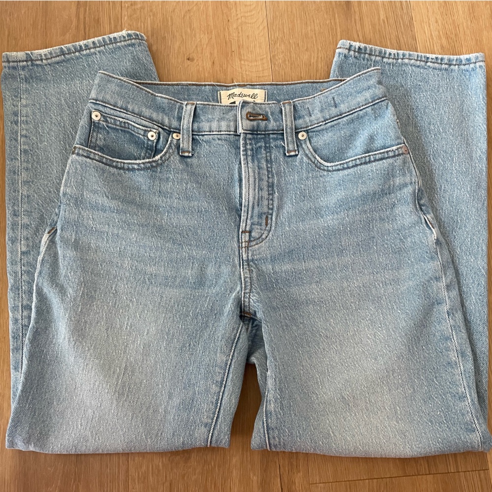 Madewell Sky Blue Straight Leg Jeans